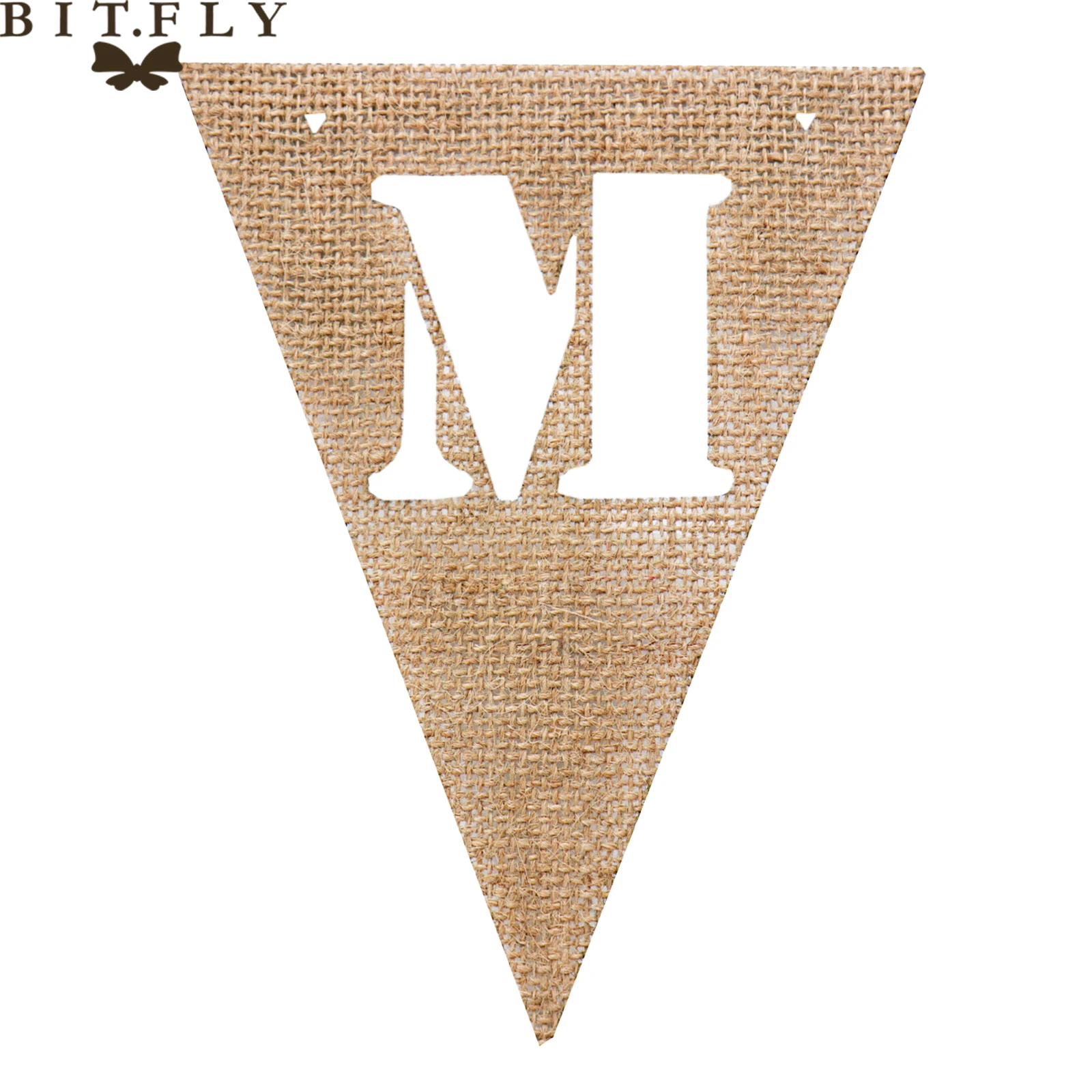 Винтажный джутовый холщовый Алфавит A-Z флажки фотография для творчества день