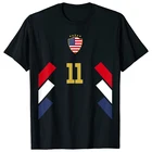 2021 Мужская хлопковая футболка, Летняя распродажа, Американская футболка-американский флаг, футболка с принтом номера 11, Повседневная футболка большого размера с принтом