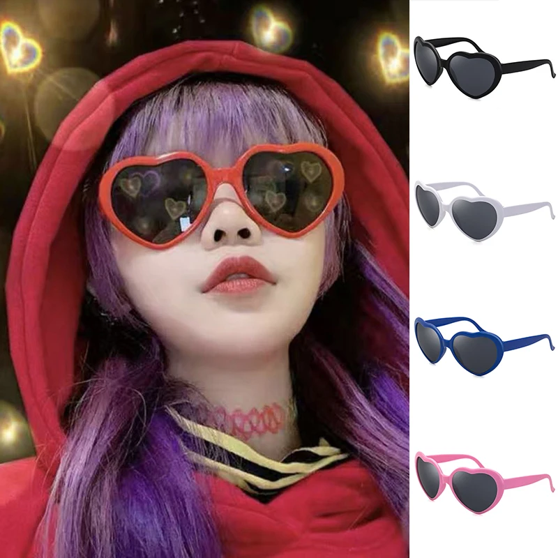 

Heart Effect Diffraction Glasses Heart Shaped Special Effects Light Changing Anti-bluelight See Lights Become Hearts LL@17