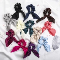 korean bow knot elastic hair bands accessories fashion hair band rabbit ears bow ponytail hair tie scrunchies women girls gifts