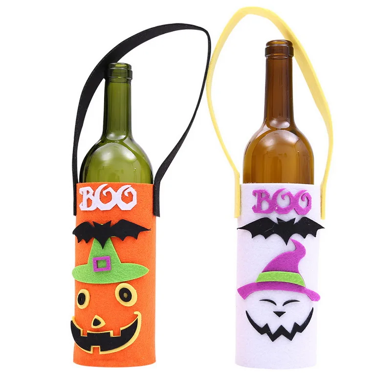 1PCs Wine Bottle Cover Halloween Witch Pumpkin Red Tote Bags Holders Party Decoration Supplies | Дом и сад