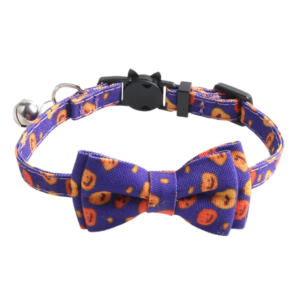 

1 шт. ошейник с изображением тыквы призрака кота лук колокольчик ошейник для кошки собаки