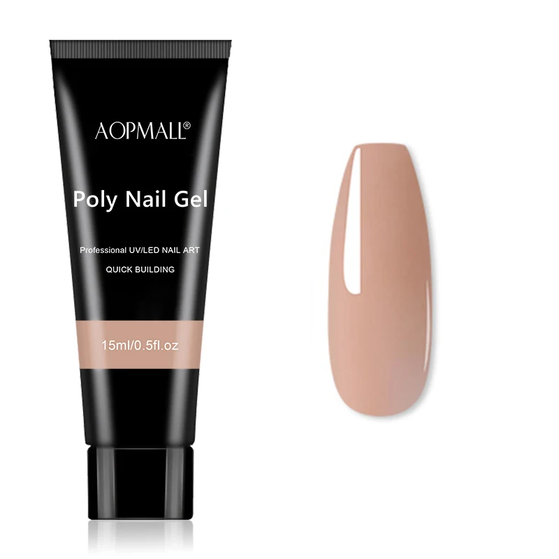 AOPMALL® 1PC 16 Color 15ml Colorful Glitter Extension Finger Quick Building Soak Off Nail Art Manicure UV Poly Nail Gel Polish