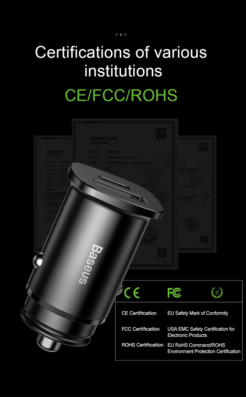 Baseus Быстрая зарядка 4,0 3,0 USB Автомобильное зарядное устройство для iPhone 11 Pro Max Xiaomi huawei SCP QC QC4.0 QC3.0 C PD быстрое автомобильное зарядное устройство для телефона