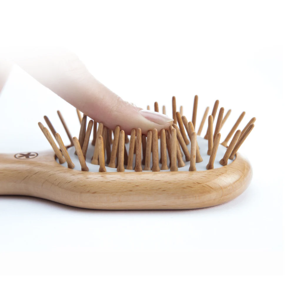 Массажная расческа для ухода за волосами SMATE из натурального дерева ручная