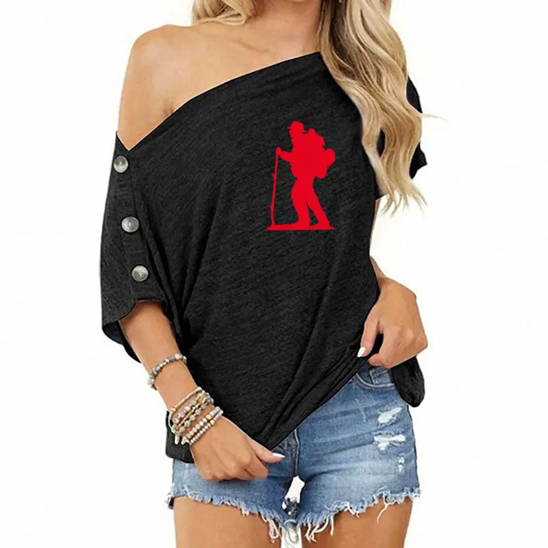 

Летняя модная женская футболка, повседневный юмор, хлопок, короткий рукав, для походов, прогулок, подарки и другие узоры, 2021