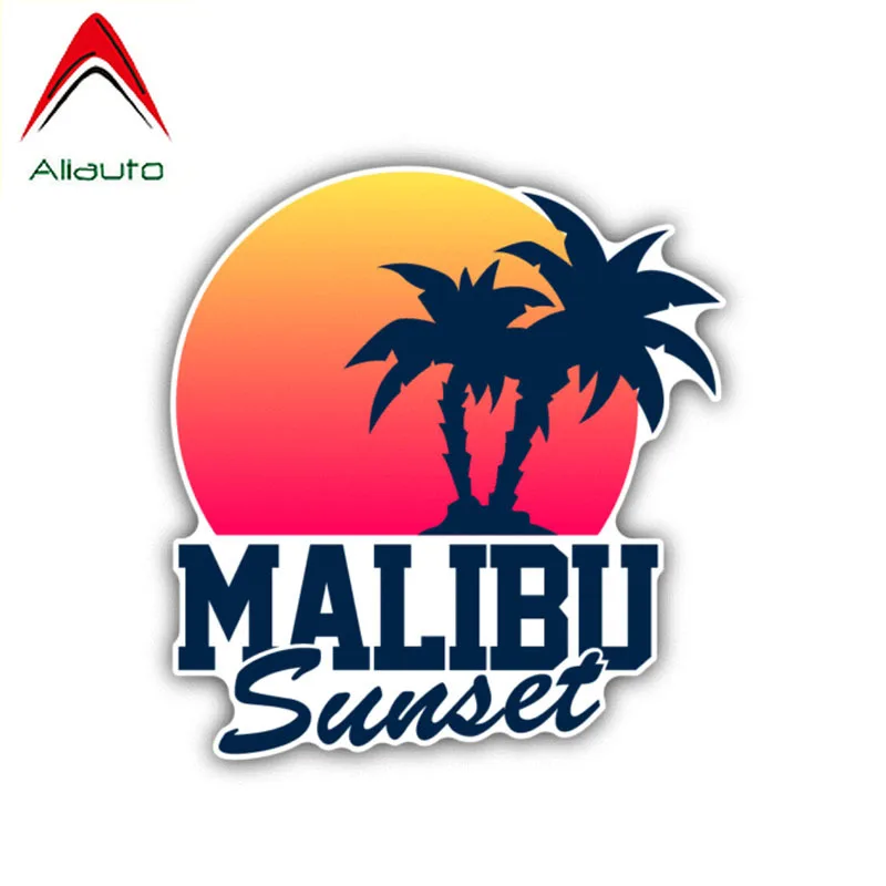 

Автомобильная наклейка Aliauto Malibu Sunset, водонепроницаемая, солнцезащитная, с защитой от УФ-лучей, Светоотражающая наклейка, аксессуары из ПВХ, ...