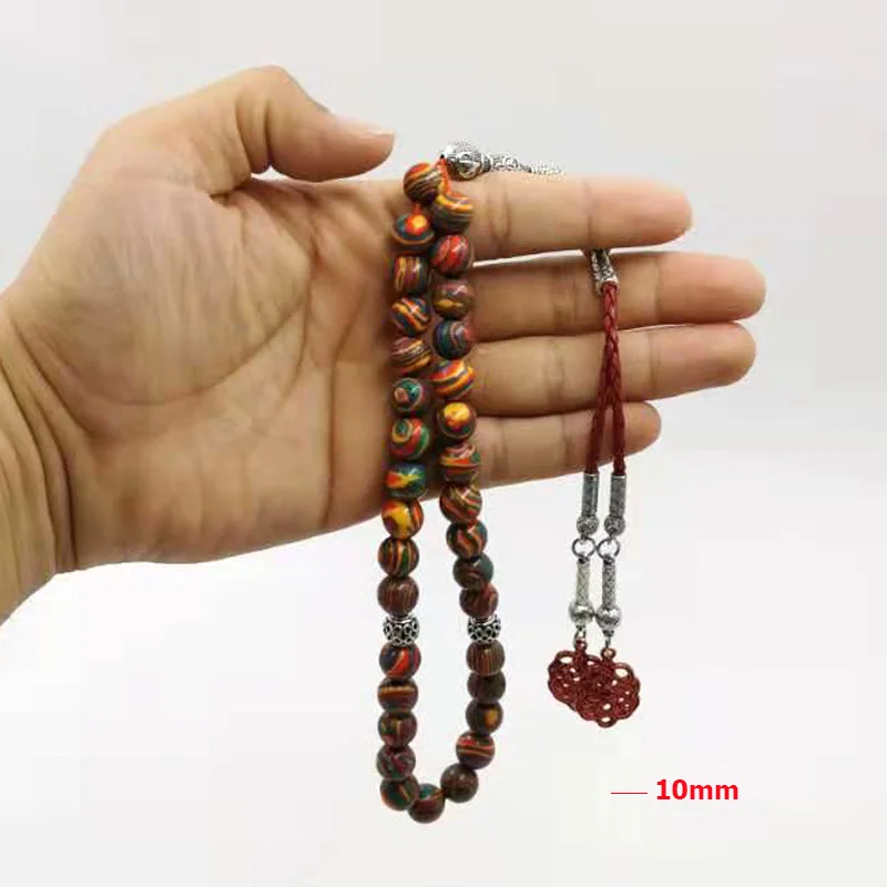 Красный Малахитовый tasbih 33 молитвенные бусы специальные четки аксессуары для мусульман Eid Ramafan gfit высококачественный ювелирный браслет Misbaha (art.: 3a37fc59987) - 3a37fc59987