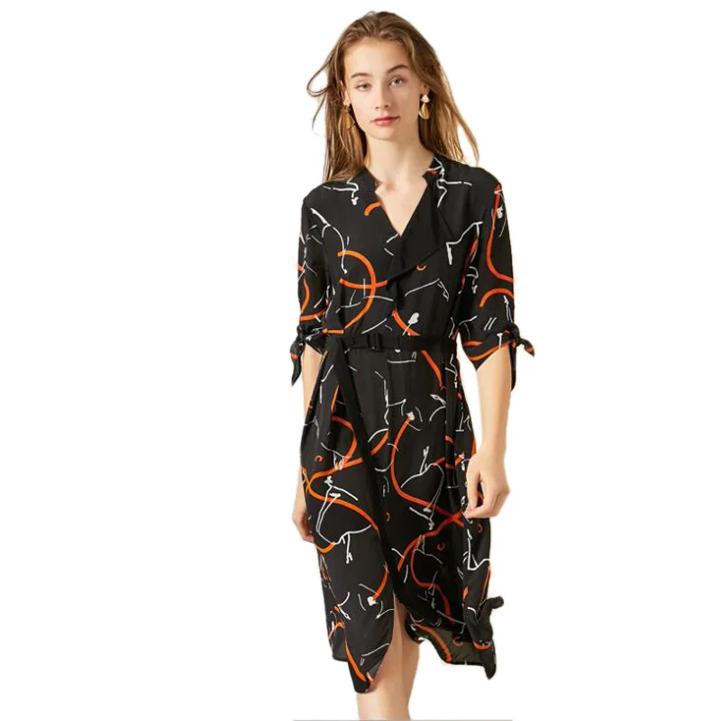 

Fashion Dress Women Summer Elagant Holiday Clothing V-neck Sexy Black High Quality Clothing Free Shipping HOT Sell