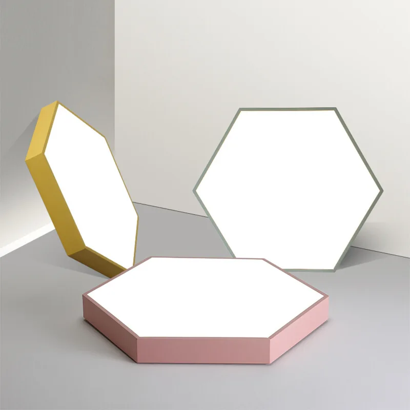 Ultra-thin LED Ceiling Lamp Six-sided Living Room Bedroom Children's led Lighting Creative Study Flush Mount Lights |