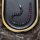 Браслеты REAMOR унисекс из Красного камня, съемный черный матовый браслет из нержавеющей стали с ЧПУ сделай сам для ювелирных изделий