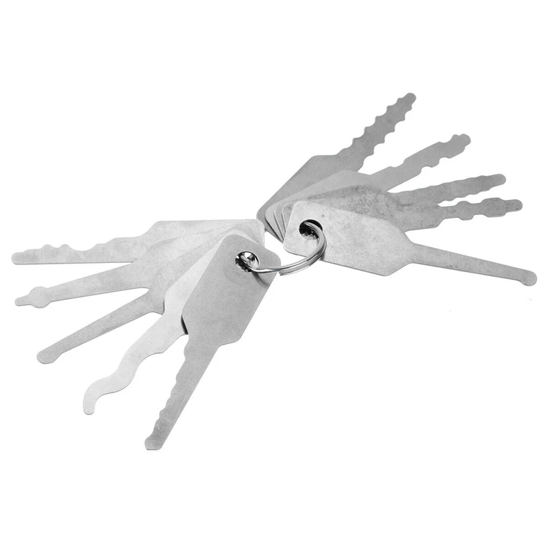 

10Pcs/Set Car Stainless Jiggler High Quality Keys Dual Sided Car Unlock Lock Open Repair Tool Kit Accessories