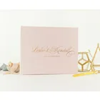 Гостевая книга для гостей, персонализированная Свадебная, гостевая книга, розовое золото, на заказ, детская обувь, современная, румяно-розовая, твердый переплет, свадебный душ