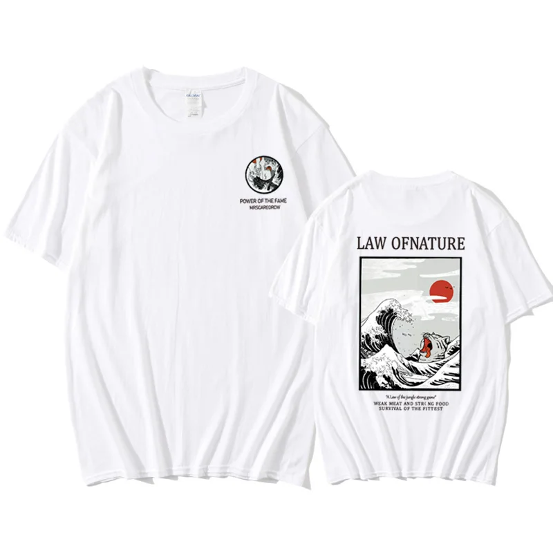 RetroWaveEurope и America аниме футболка Harajuku уличная хлопковая Camisetas Hombre Мужская забавная