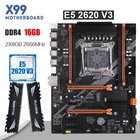 Комплект материнской платы Kllisre X99 D4 с процессором Xeon E5 2620 V3 LGA 2011-3, 2 шт. X 8 ГБ = 16 ГБ, Память DDR4 2666 МГц