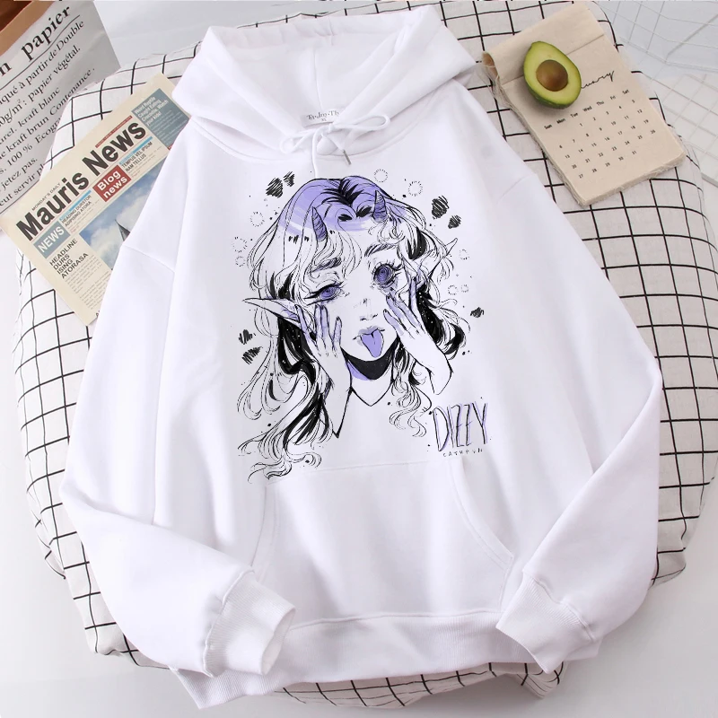 

2022 Women Hoodies y2k Japanese Anime Manga Kawaii Sweatshirts Men Women Oversized Clothes Long Sleeve Hoddie Winter Tops