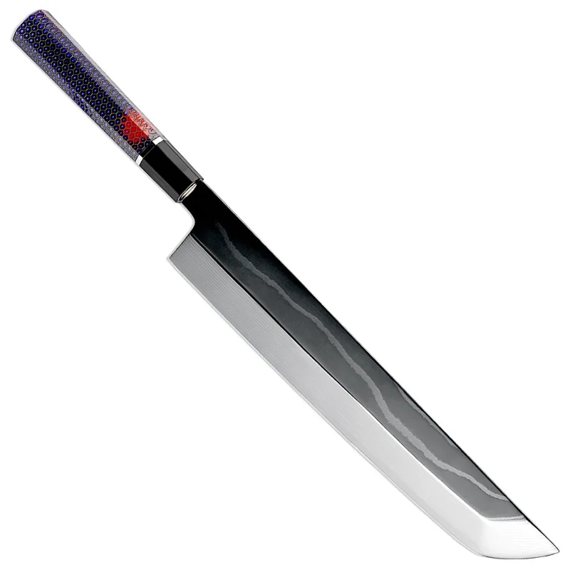 

11 Inch Salmon Sushi Filleting Knife VG10 Damascus Steel Cleaver Ham Fish Sashimi Luxury Ultra Sharp Japanese Kitchen Knife