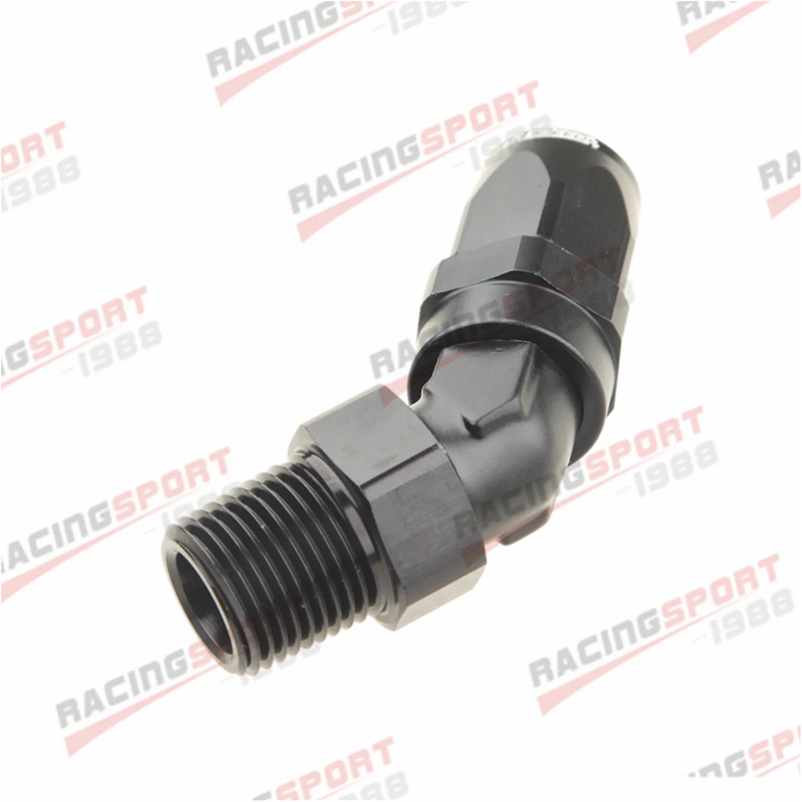 ADLERSPEED -8 AN8 AN to 1/2" NPT 45 Degree Swivel Hose End Fitting Adaptor Black | Автомобили и мотоциклы