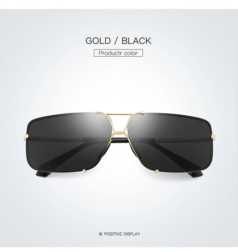 SAYLAYO Cool men's fashion Ретро Поляризованные металлические прямоугольные солнцезащитные очки водительские очки для рыбалки с коробка на молнии