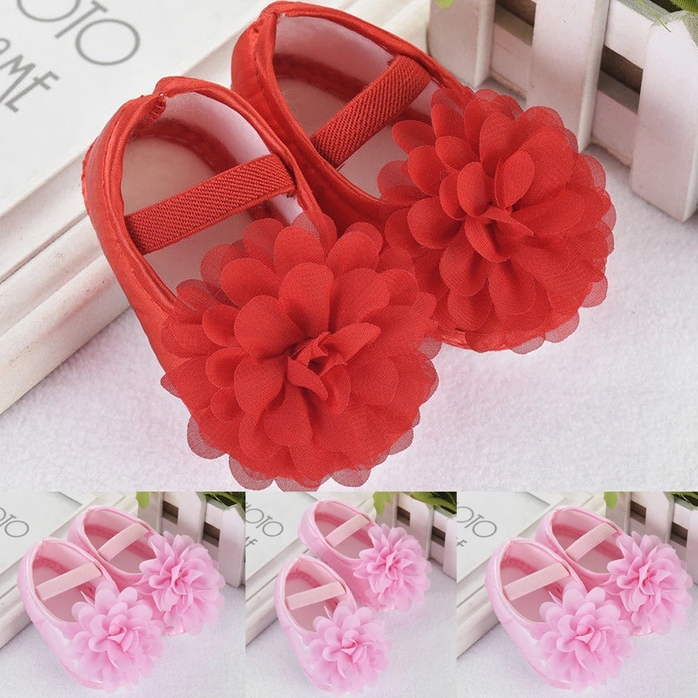 

Infant Baby Girls Princess Crib Shoes Soft Sole Anti-slip Prewalker 0-18M PT