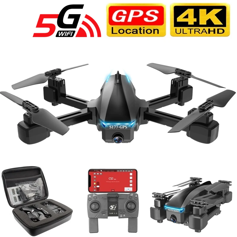 Горячая Распродажа S177 Дрон 4k gps 5g WIFI hd широкоугольная двойная камера fvp полет 20