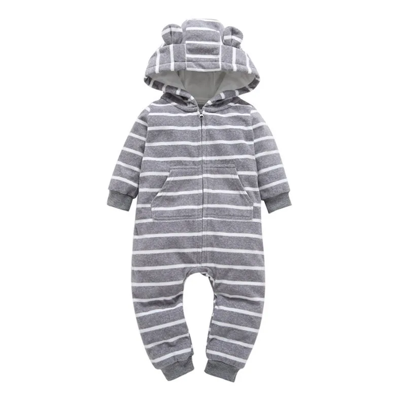 Комбинезон для новорожденных Bebes зимний комбинезон с капюшоном маленьких
