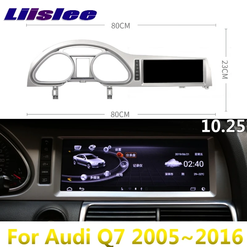 Для Audi Q7 2005~ MMI 10,25 дюймов LiisLee CarPlay адаптер давления в шинах автомобильный мультимедийный плеер gps аудио радио навигация NAVI