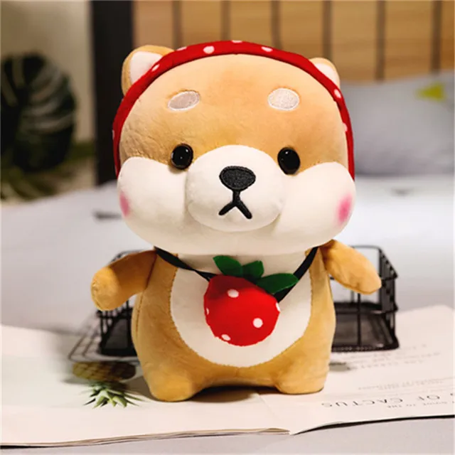 red 1PC28/38/48 см милый Вельш-корги Плюшевые игрушки Свинья-кролик Пикачу слон животное игрушка куклы для детей Детский Рождественский подарок для детей, высокого качества - Цвет: red