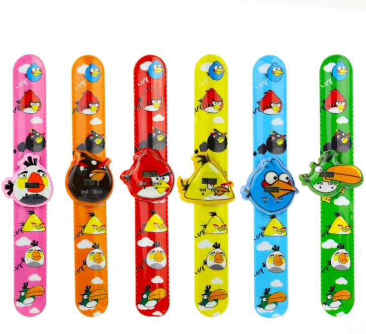 1pc bird random Новые детские часы с мультяшным автомобилем Человек-паук Снежная принцесса цифровые часы детские игрушки потрепанные часы подарок на день рождения электронные часы - Цвет: 1pc bird random