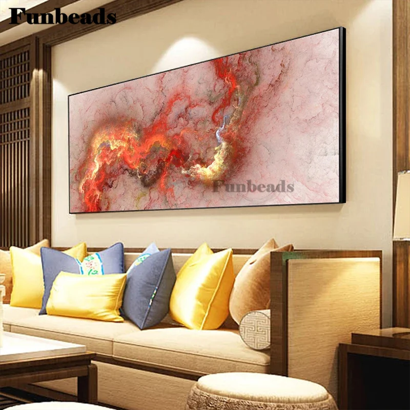 

Набор для алмазной вышивки «сделай сам», картина с абстрактными стразами оранжевого и золотого цвета, полноразмерная круглая, FF6002