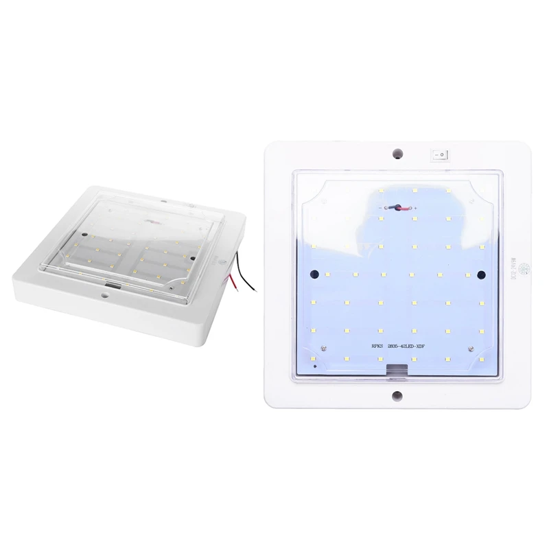 

2 шт. 9 Вт 12 в автомобильный караван Rv светодиодный внутренний потолочный внутренний светильник купольный светильник, теплый и холодный белы...