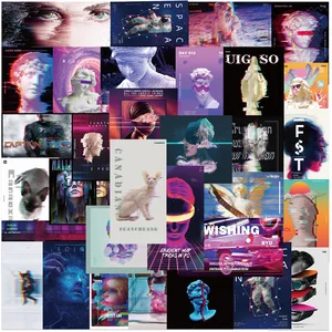 102040pcs punk vaporwave psychedelic cool stickers aesthetic graffiti laptop phone car bike scrapbook sticker decals kids toy free global shipping