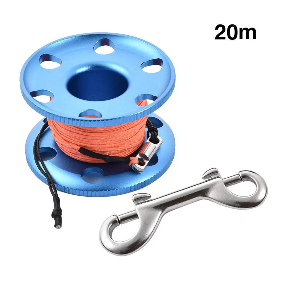 20 м/30 м/50 м латунные щипчики катушка для дайвинга икона шкив с синим колесом