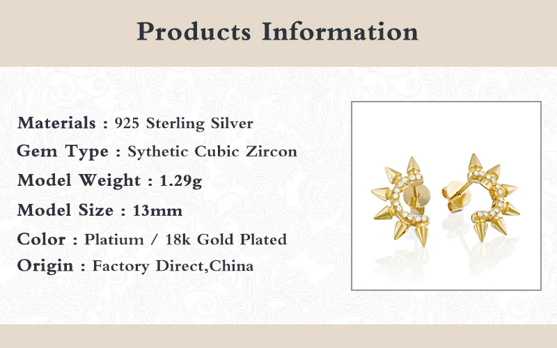 

Aide 925 Sterling Silver Boucle Oreille Femme Six Triangles-shape Stud Earrings For Women Piercing Zircon Earrings For Party