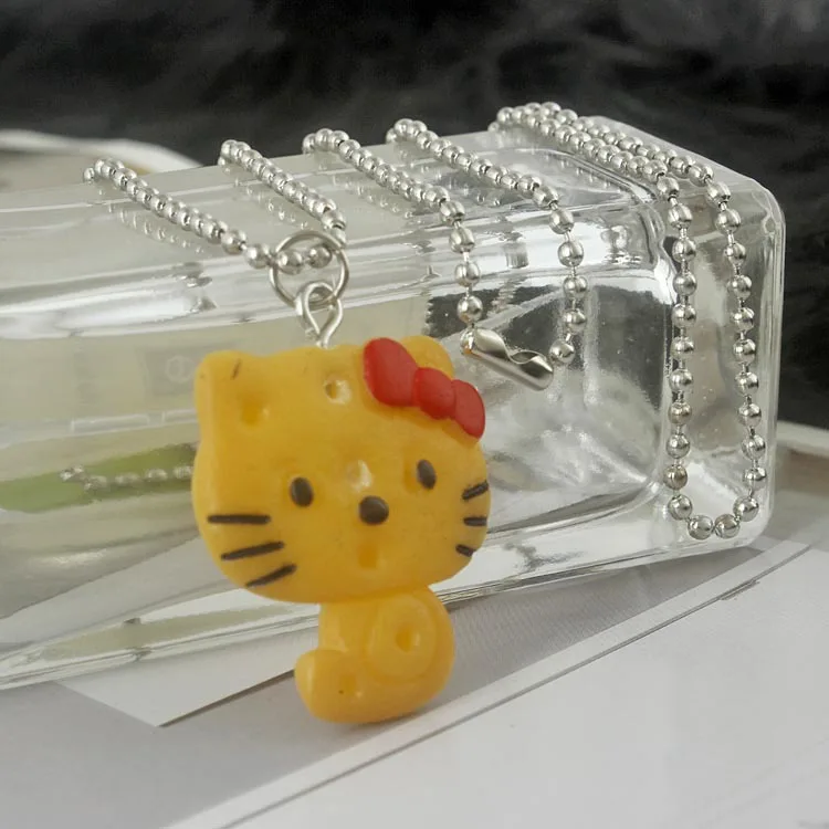 Ожерелье с медведем печенье диско-почва Крутое ожерелье для девочек милое в