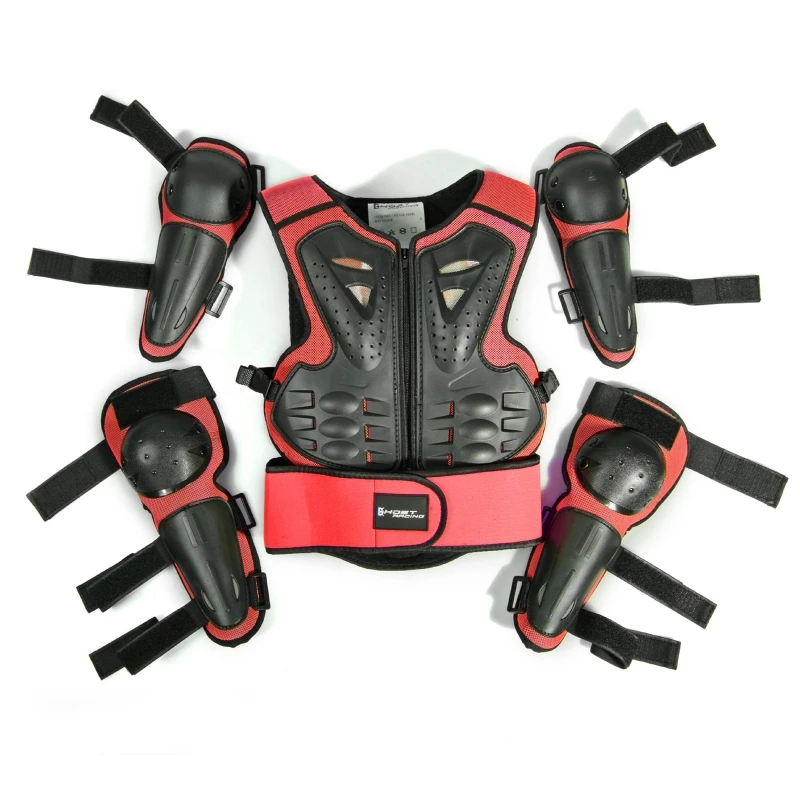 

Kids Full Body Armor Protective Gear Chest Back Protector Elbow Knee Protection Pads for Motocross Racing Skiing Skating