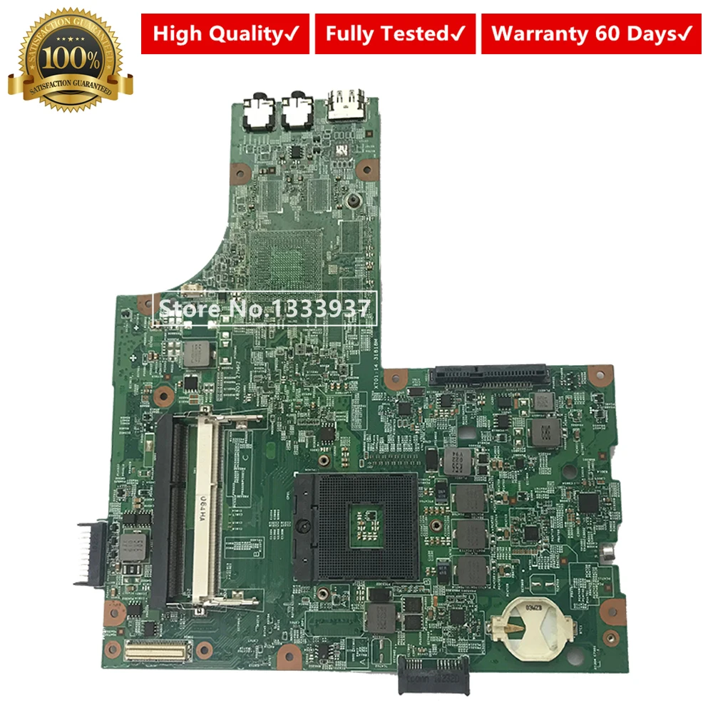 Материнская плата для ноутбука Dell Insprion N5010 Y6Y56 0Y6Y56 CN 09909 1 DG15 48.4hhh01. 011 HM57 PGA989