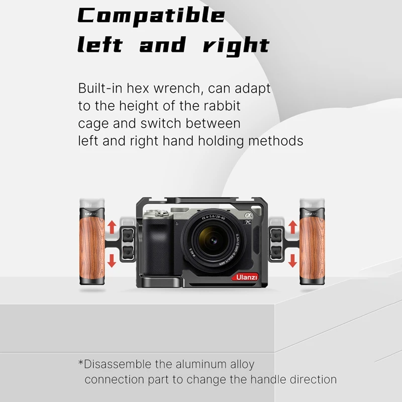 

Ulanzi R075 Universal DSLR Camera Handgrip Sider Handle Grip with 1/4Inch Screw Cold Shoe Extend Mic Video Light