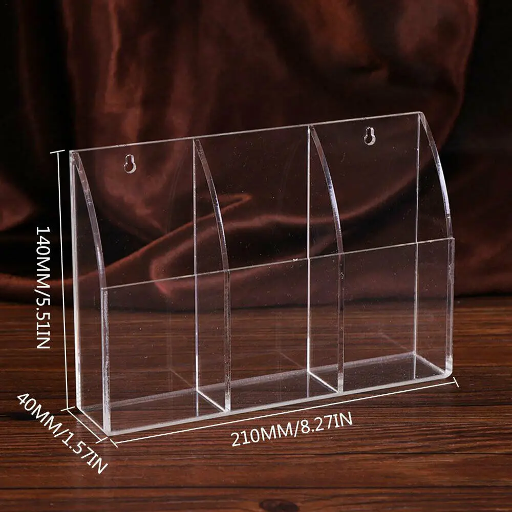 Настенный акриловый держатель для пульта дистанционного управления органайзер