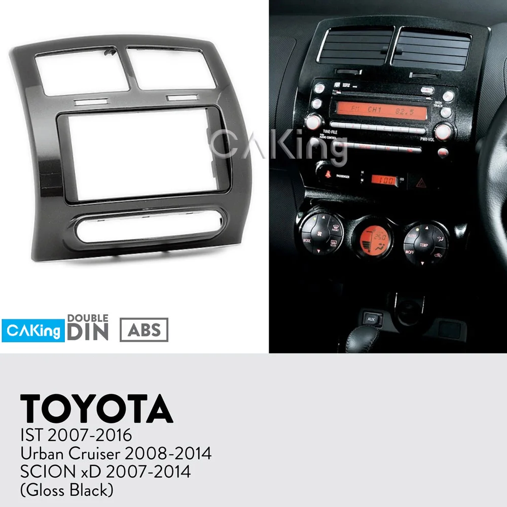Радиопанель Fascia Для Toyota IST 2007 2016Urban Cruiser 2008 2014SCION xD 2014 (глянцевый черный) Лицевая