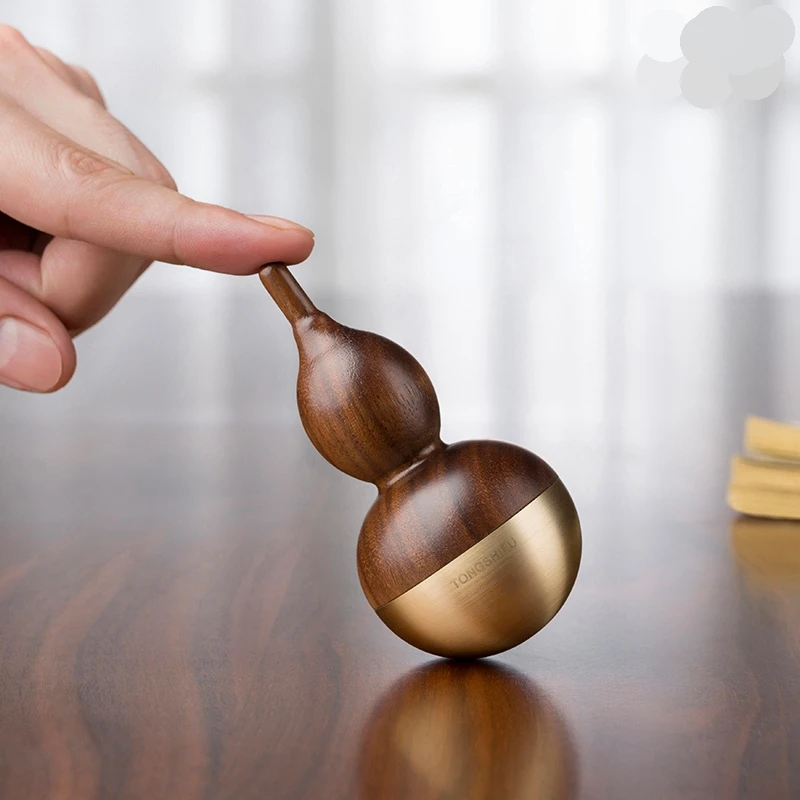 

Неваляшка Тыква пресс-папье черный орех украшения для дома городской дом талисман фэн-шуй крафтовый подарок