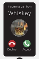toothsome studios incoming call from whiskey 12x8 tin funny whiskey bar sign