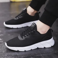 men casual shoes lightweight running sneakers walking footwear breathable shoes non slip comfortable black big size 47 hombre
