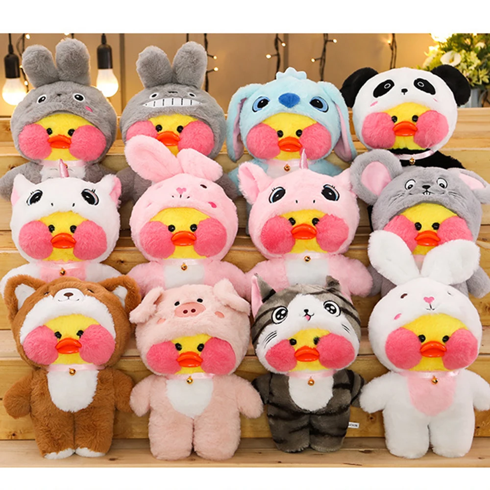 

30cm Wearing Hyaluronic Acid Little Yellow Duck Doll Ducks Lalafanfan Ducks Cute Hat Plush Soft Toys Ducks Doll Birthday Gifts