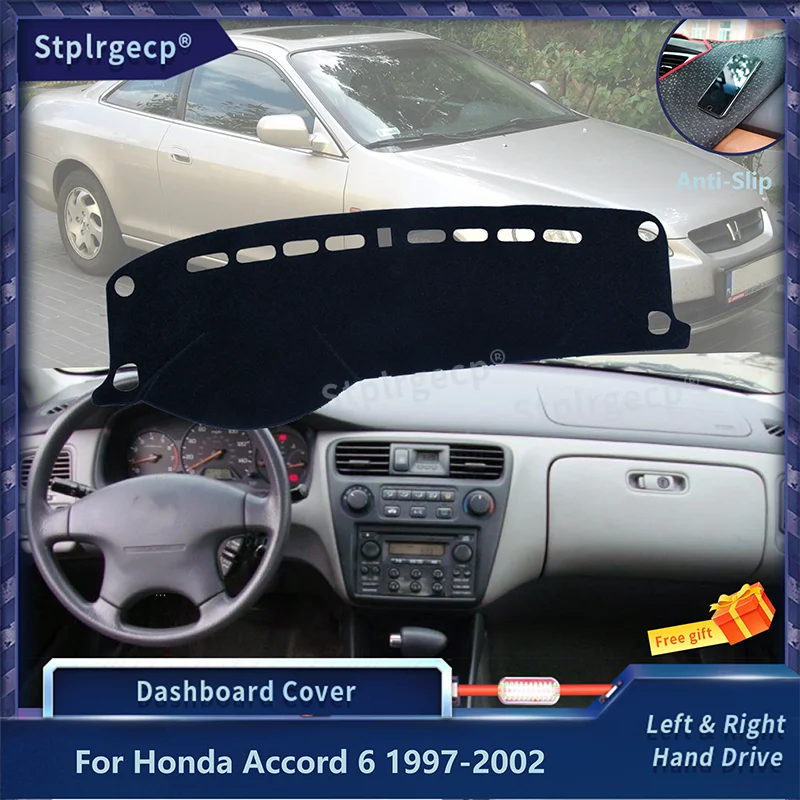 

Для Honda Accord 6 1997 1998 1999 2000 2001 2002 Противоскользящий коврик для приборной панели коврик для защиты от солнца Dashmat защита накидка аксессуары