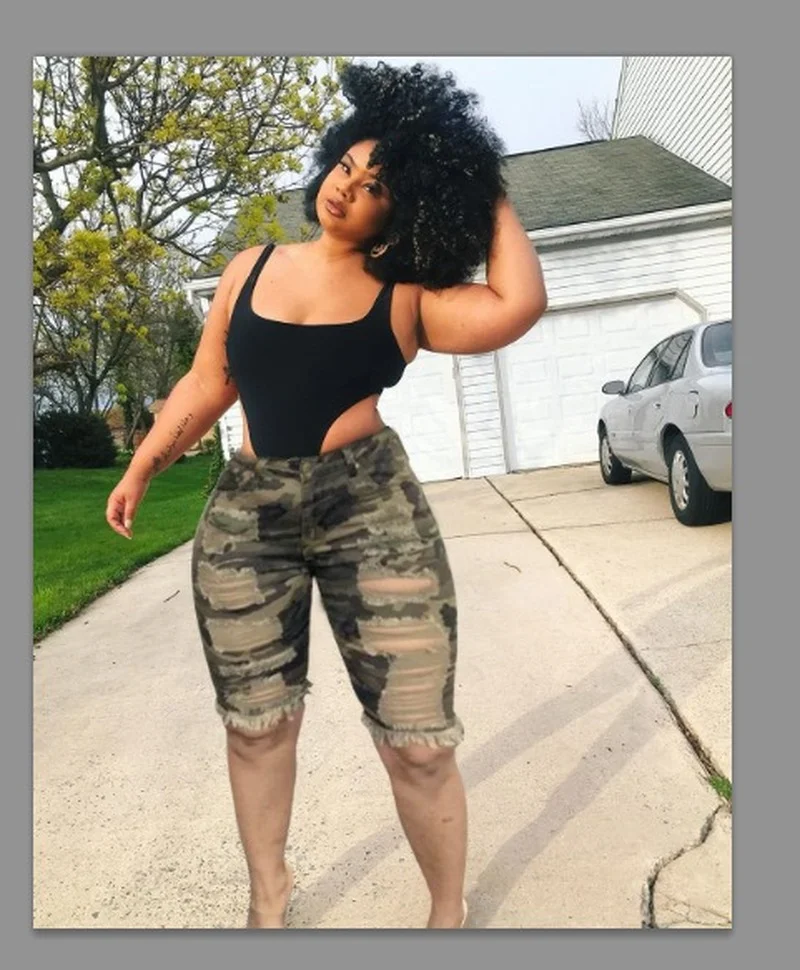 Брюки-карго женские рваные в стиле хип-хоп | Женская одежда