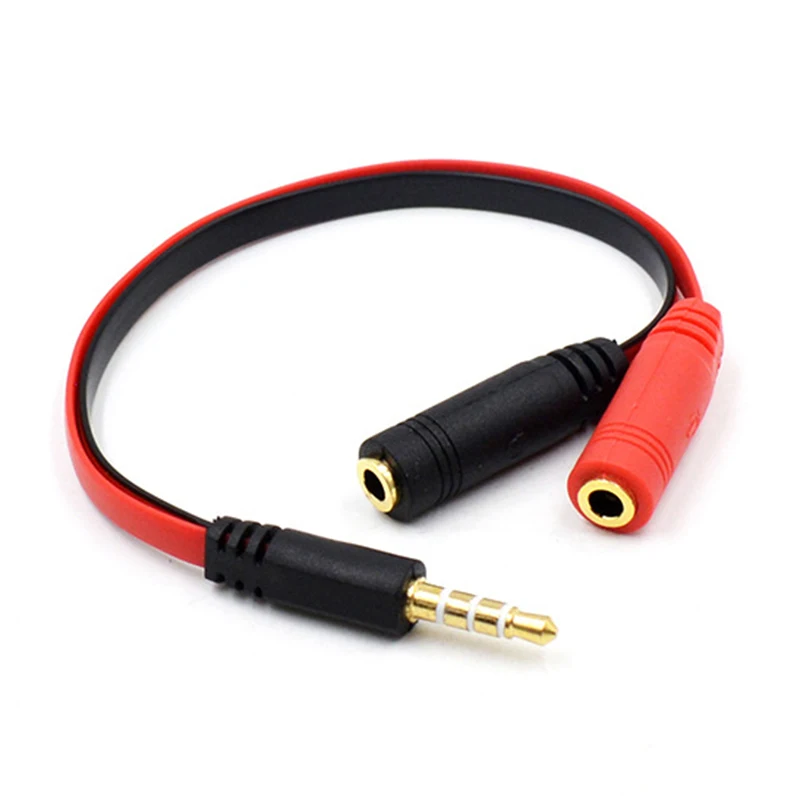 3.5mm AUX 1 Male to 2 Female Spliter Wire 3.5 Jack Audio Splitter Cable Headphone Earphone Speaker Stereo AUX Adapter Cord RT