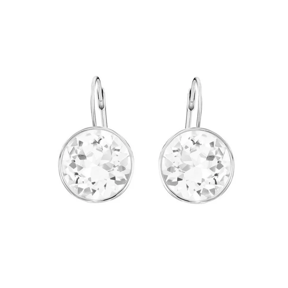 

2020 Fashion Jewelry High Quality SWA Glamour Round Crystal Pierced Earrings Bella Crystal Women's Earrings