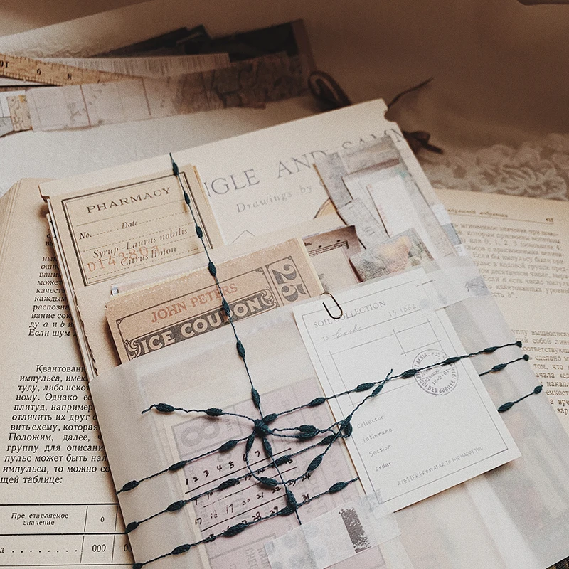 170 шт винтажные декоративные наклейки на билеты для путешествий старые книги