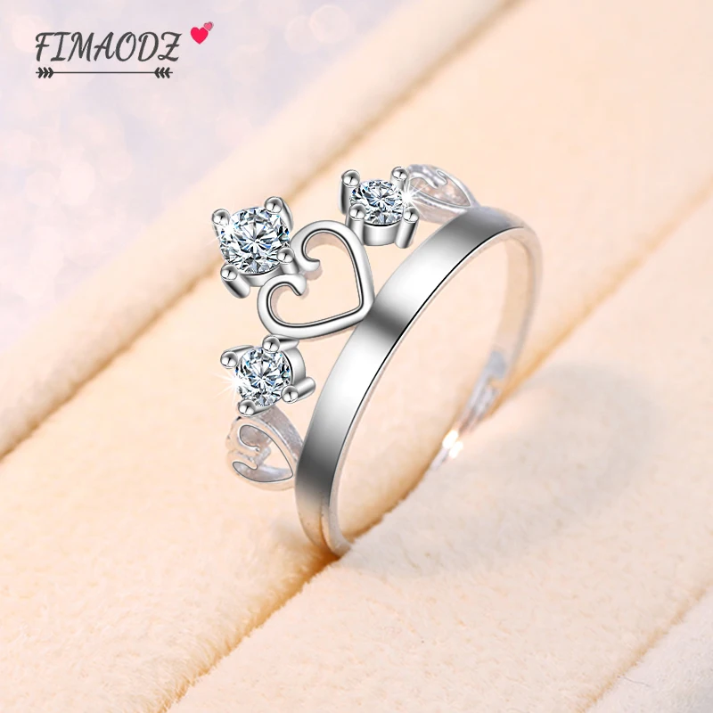 FIMAODZ 2020 новые модные кольца для женщин серебро 925 красивая корона в форме сердца